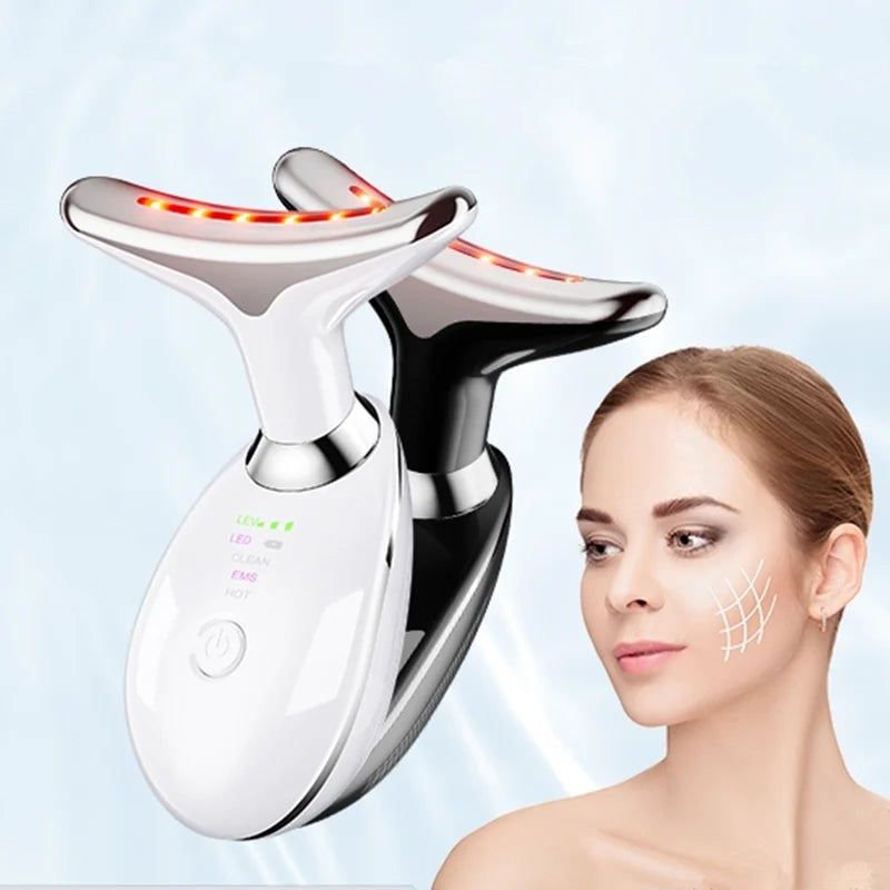 Rechargeable LED Facial & Neck Massager - Firm & Tighten Skin