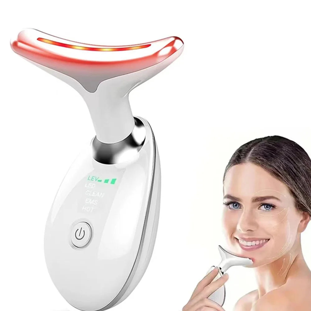 Rechargeable LED Facial & Neck Massager - Firm & Tighten Skin