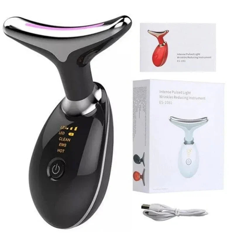 Rechargeable LED Facial & Neck Massager - Firm & Tighten Skin